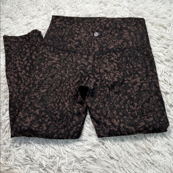 Lululemon Align Crop *21" Wild Thing Camo Brown Earth Multi - Picture 3 of 5